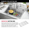30” Stainless Steel Workstation Kitchen Sink Drop-In Undermount Single Bowl with WorkFlow™ Ledge and Accessories